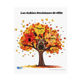 Mini Emozi® Fall Halt, Hoot, Heart Large Poster (Spanish)
