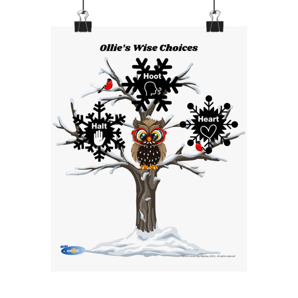 Mini Emozi® Winter Halt, Hoot, Heart Large Poster