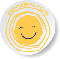 Emozi® Stickers to visually reinforce lessons and concepts, yellow sun with a smiling face