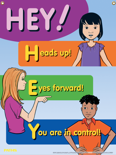 "H.E.Y." (Heads up, Eyes Forward, You are in Control) Poster
