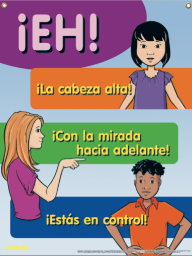 "H.E.Y." (Heads up, Eyes Forward, You are in Control) Poster [Spanish]