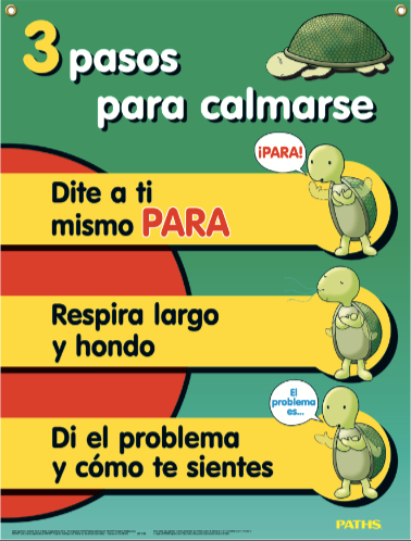"3 Steps for Calming Down" Poster [Spanish]