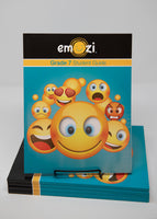 Emozi® Middle School SEL student guides for grade 7 with bright emojis on the cover