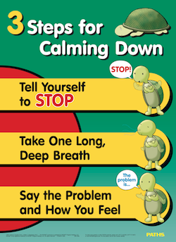 "3 Steps for Calming Down" Poster